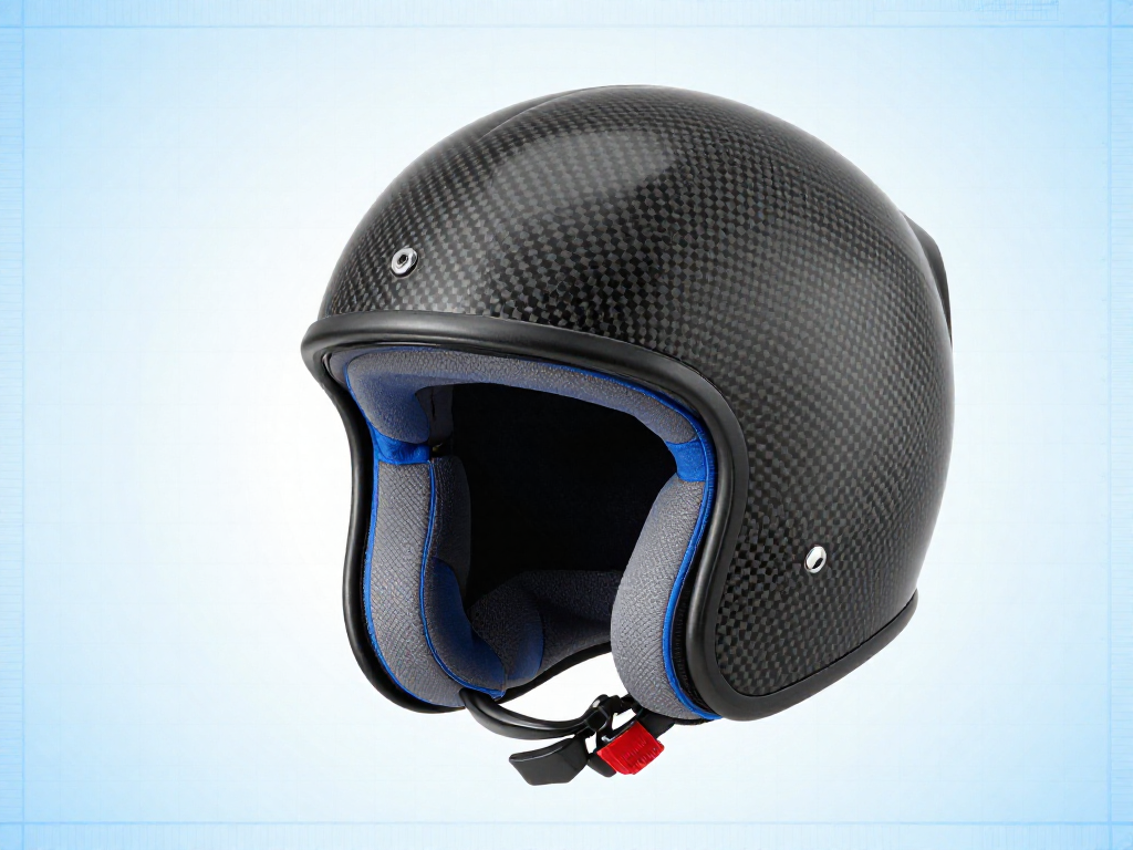 Cross-section diagram showing the inner layers of a helmet.