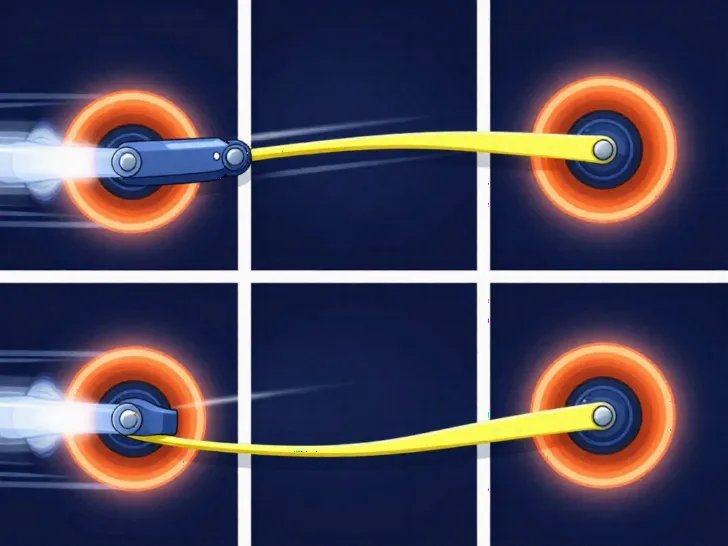 Sequence of three illustrations showing rollers moving outward and a CVT belt shifting position on a variator