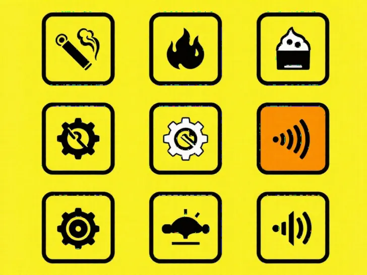 Checklist with icons for burning smell, belt slipping, and unusual noise, indicating CVT warning signs