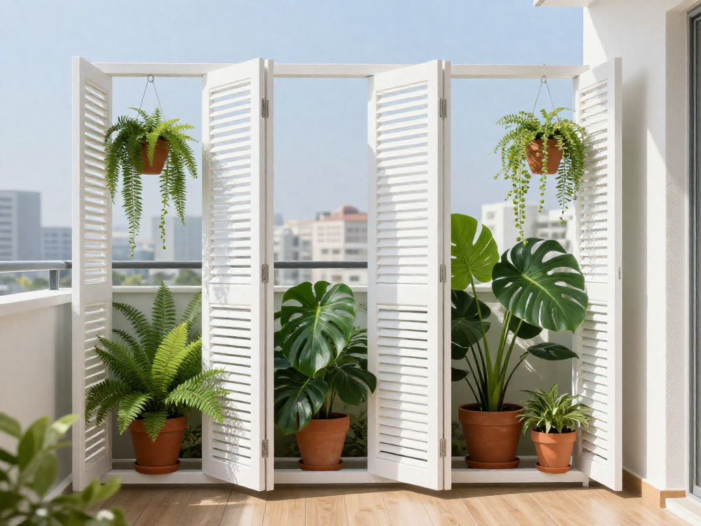 How to Make a Privacy Screen from Old Louvered Doors