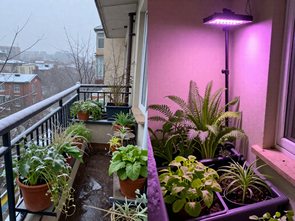 Seasonal Balcony Lighting for Plants and Ambiance