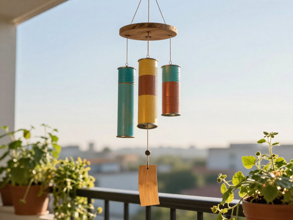 Tin Can Wind Chimes that Add a Rustic Touch
