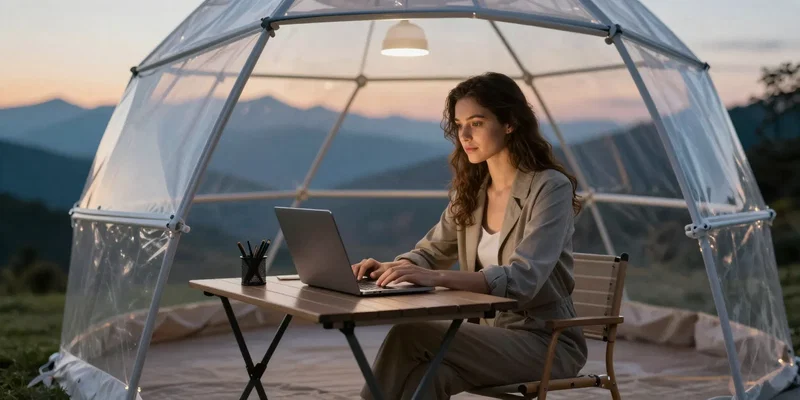 Setting Up a Glamping Workspace for Digital Nomads