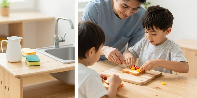 A Simple Montessori Morning Routine for Working Parents and Preschoolers