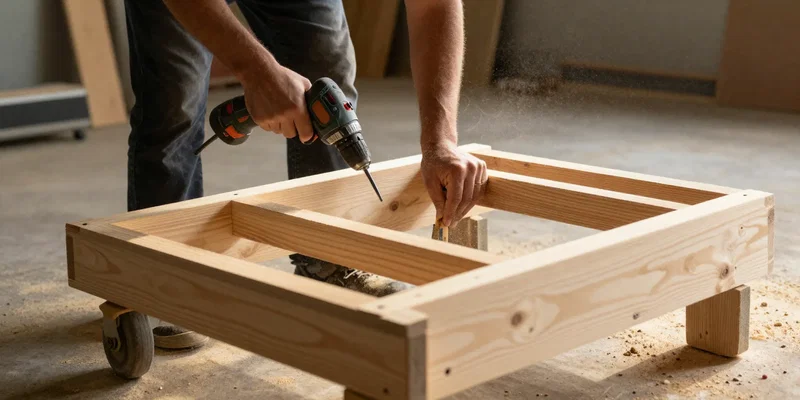 How to Make a Rolling Utility Cart for Storage and Extra Work Surface