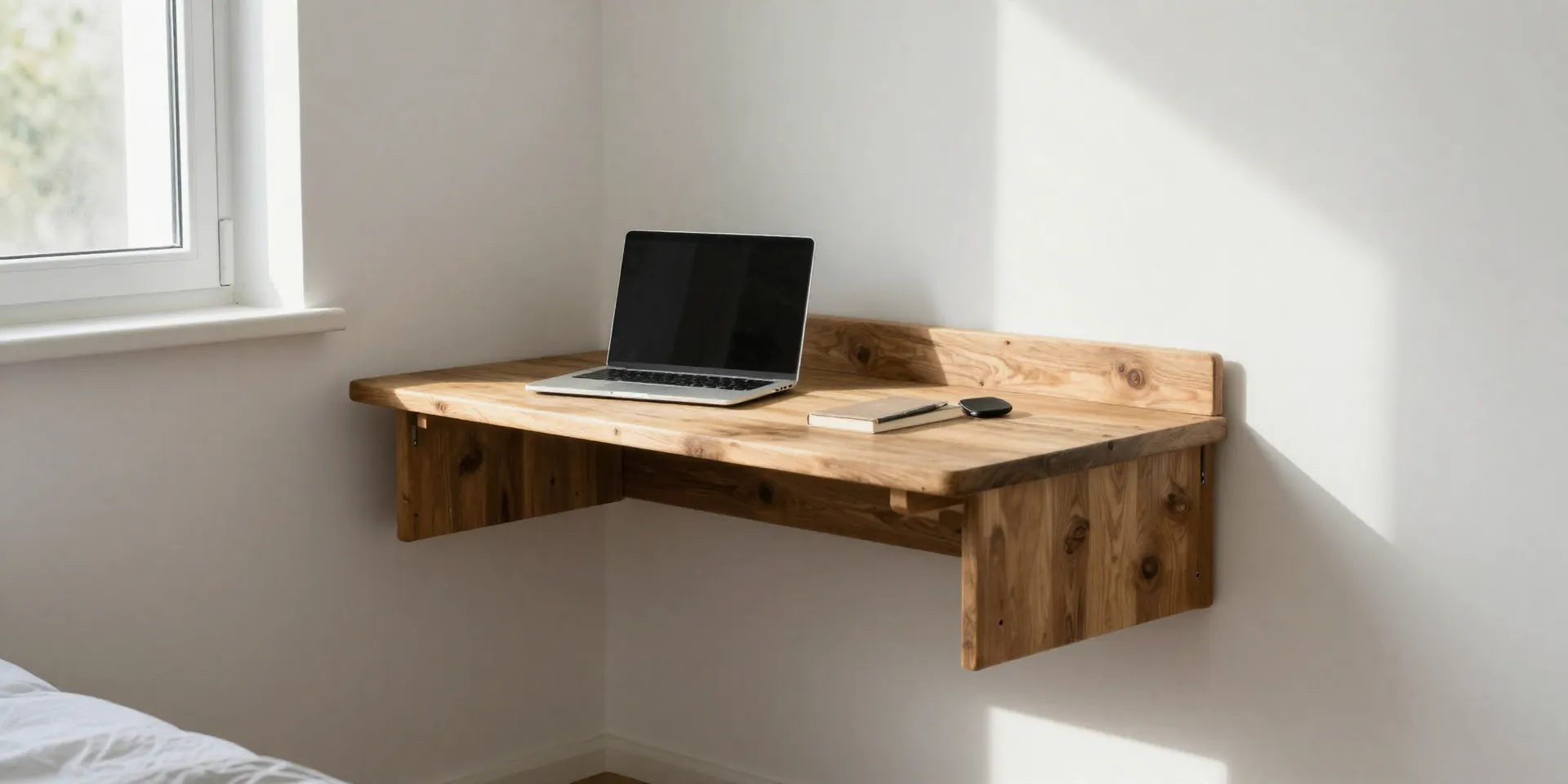 Build a Fold-Down Desk for a Home Office in a Small Room