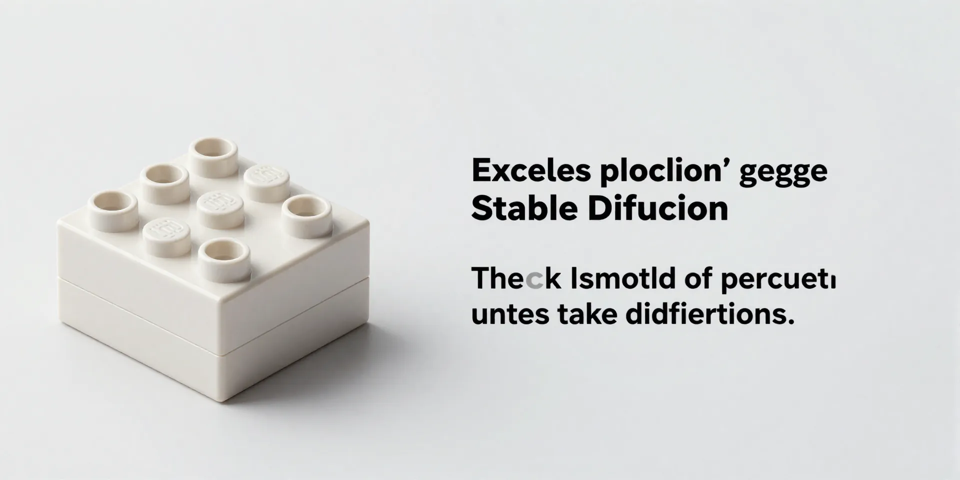 Stable Diffusion prompt: Split-screen graphic. Left side: A simple, clean Lego-like connector block labeled 