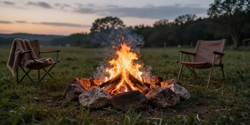 Building a Campfire (Safely) for Ambiance and Simple Cooking