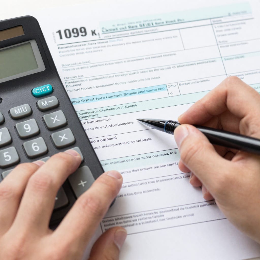 Tax form with 1099-K line highlighted