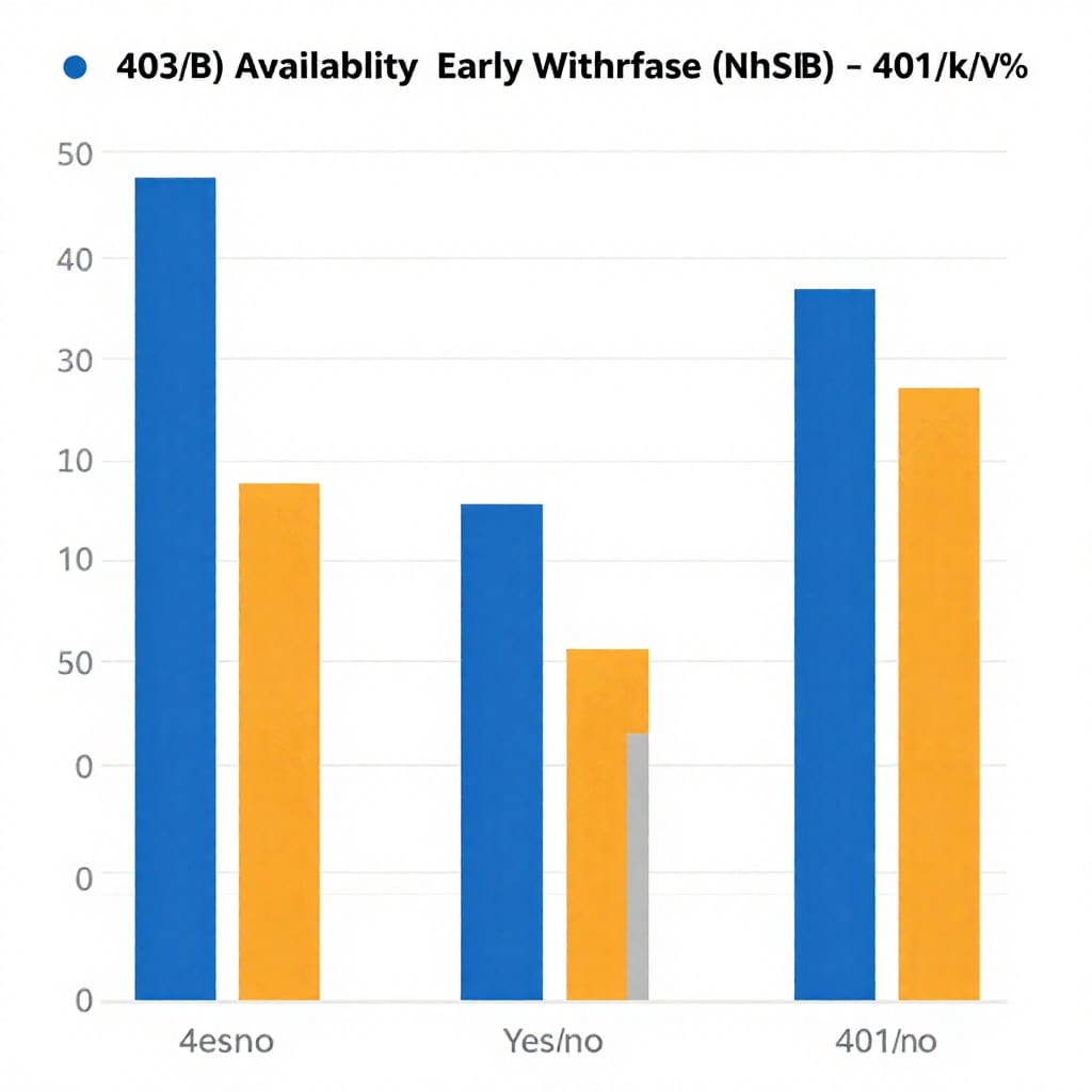 Chart comparing 403(b) and 401(k) loan and withdrawal rules
