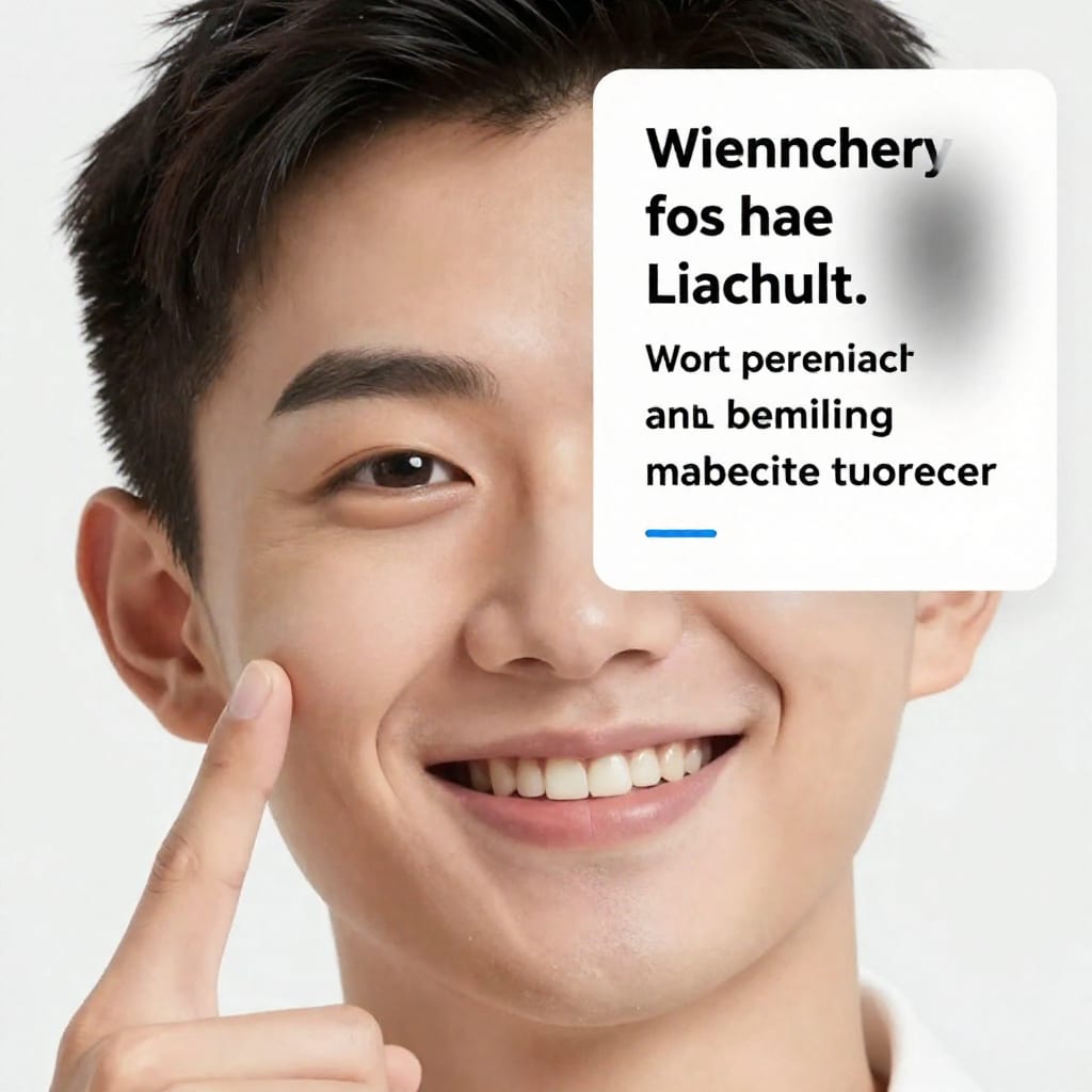 Close-up of a smiling developer next to a text box containing a two-sentence bio