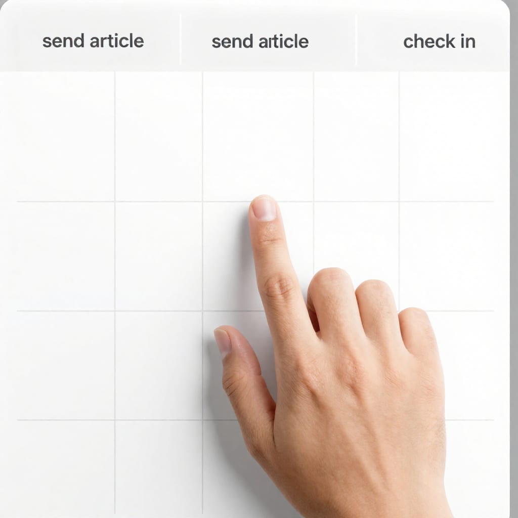 Calendar screenshot with follow-up reminders and notes
