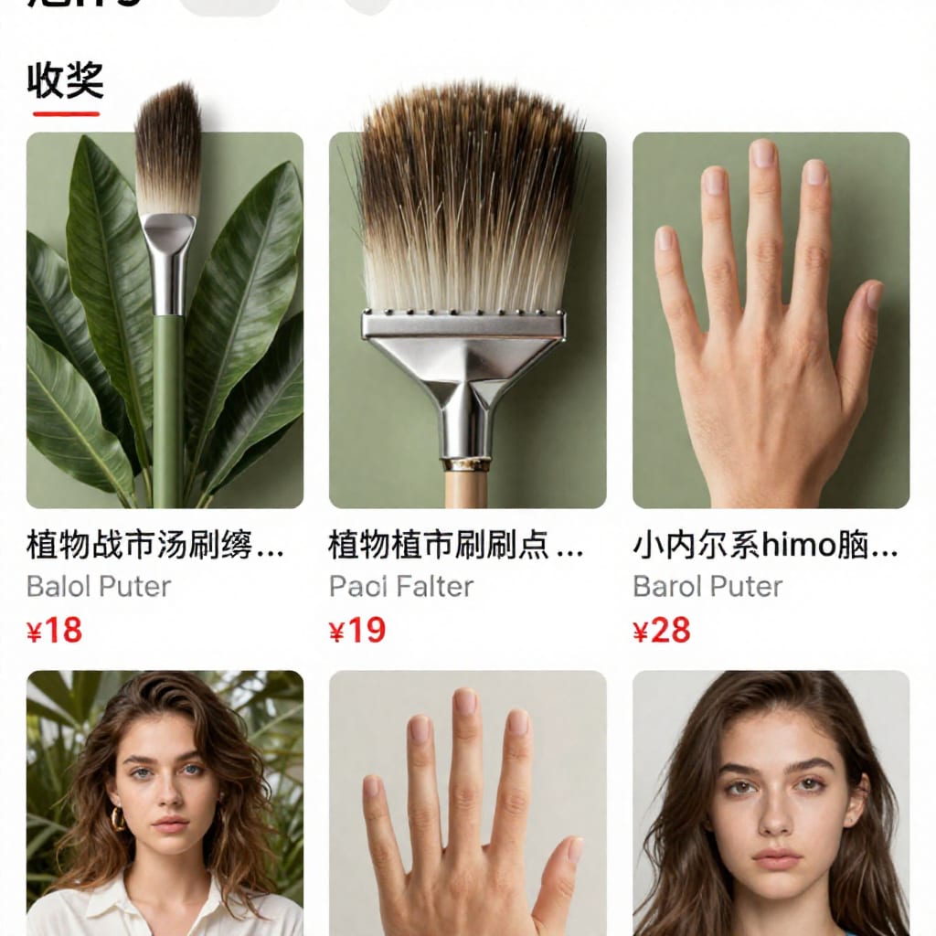 Screenshot of a botanical brush pack listing on a digital marketplace