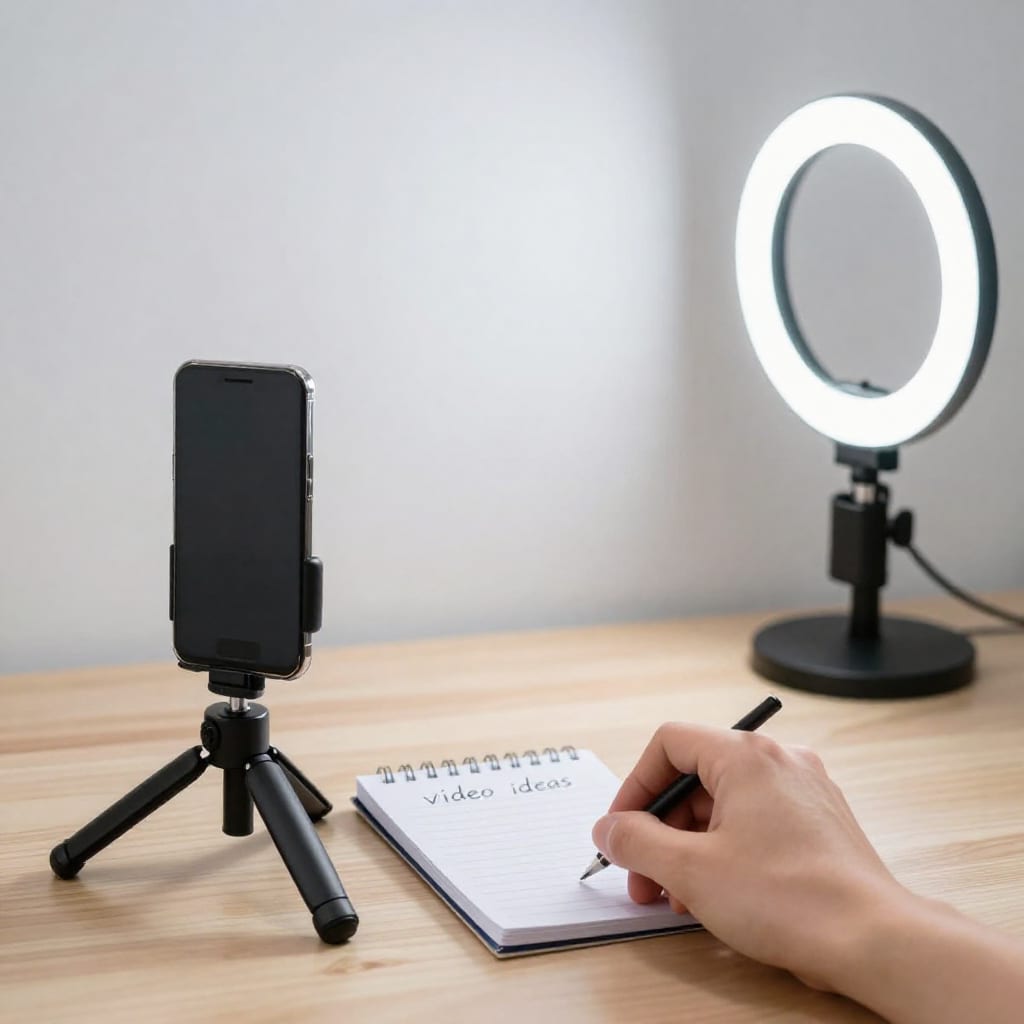 Budget YouTube filming setup for interior design channel