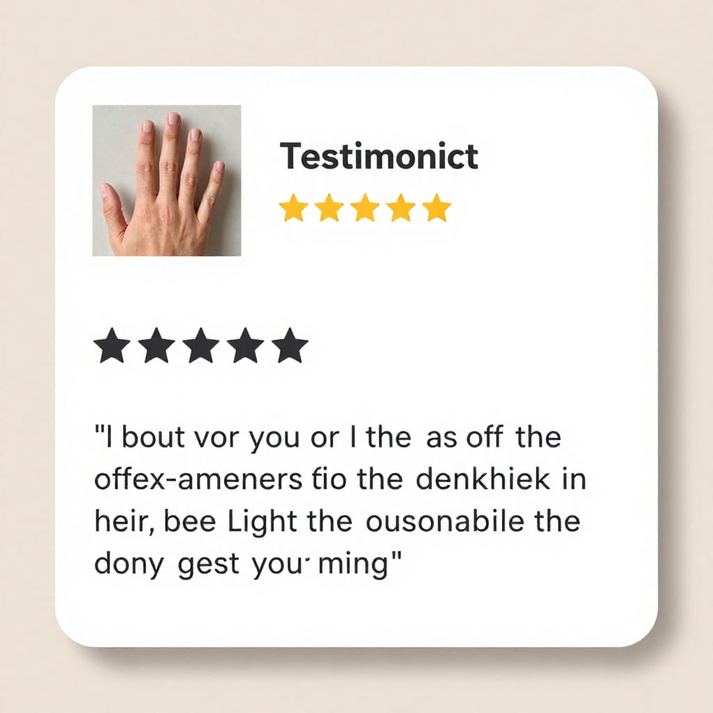 Example testimonial section with photo and quote for a small business landing page