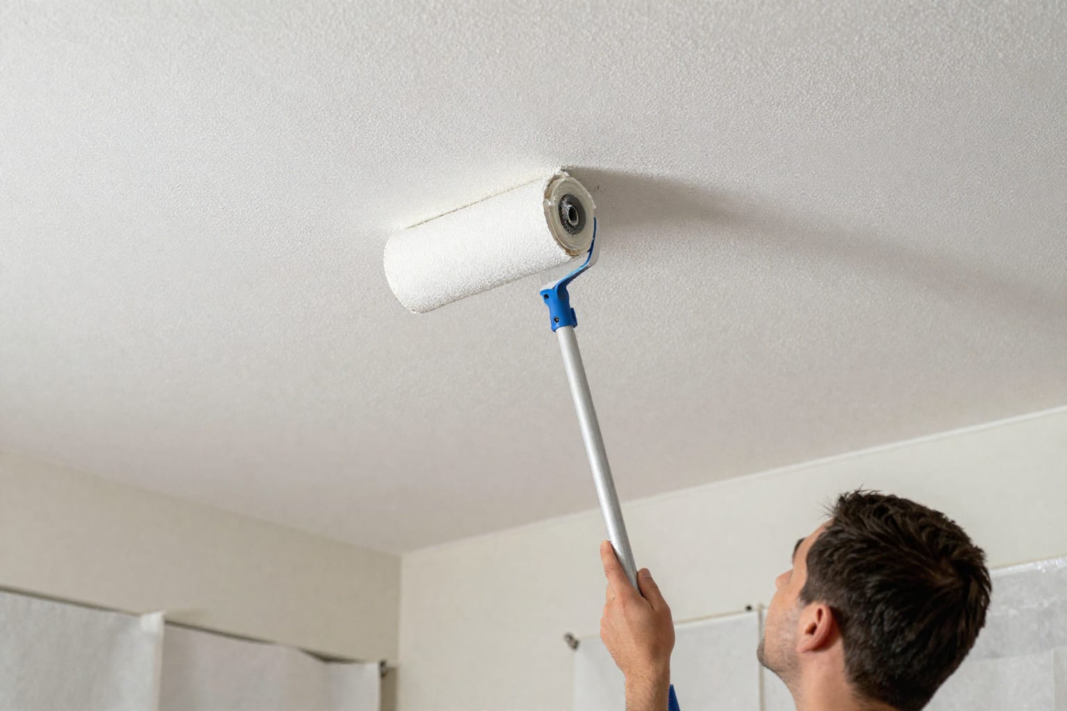 How to Paint a Popcorn Ceiling Without Scraping It in 5 Easy Steps