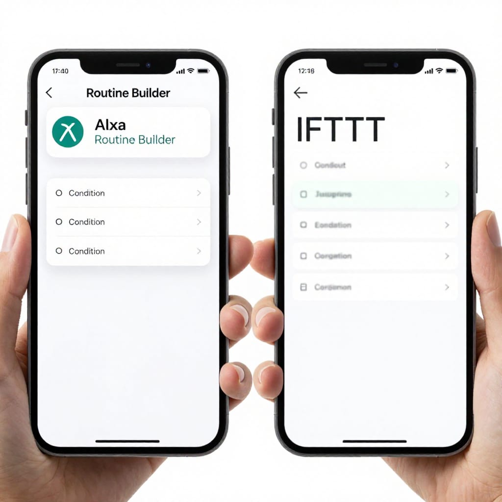 Alexa app and IFTTT applet screenshots