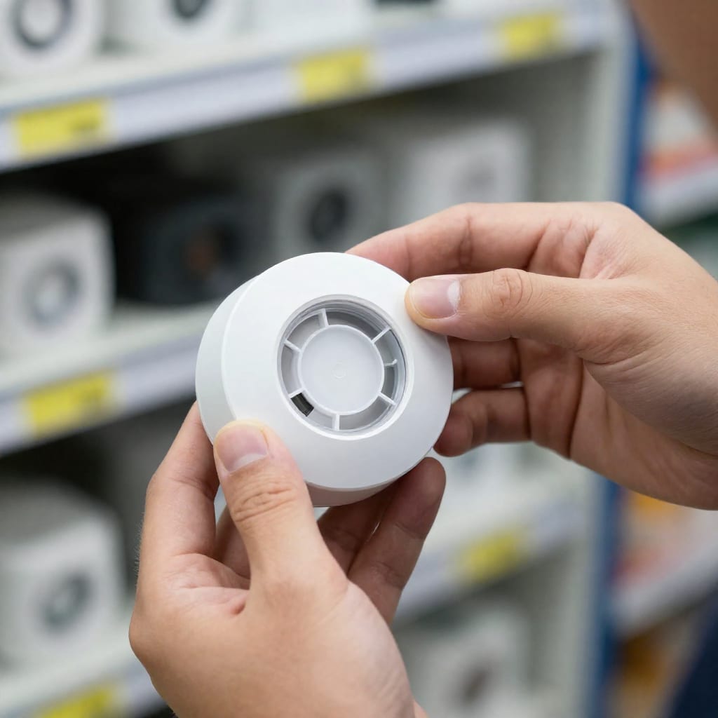 Nest Thermostat being inspected by a technician