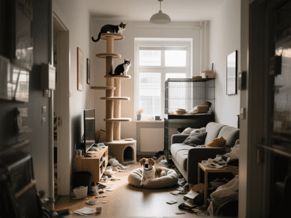 The Room Divider Combo: A Functional Pet Habitat That Separates Space